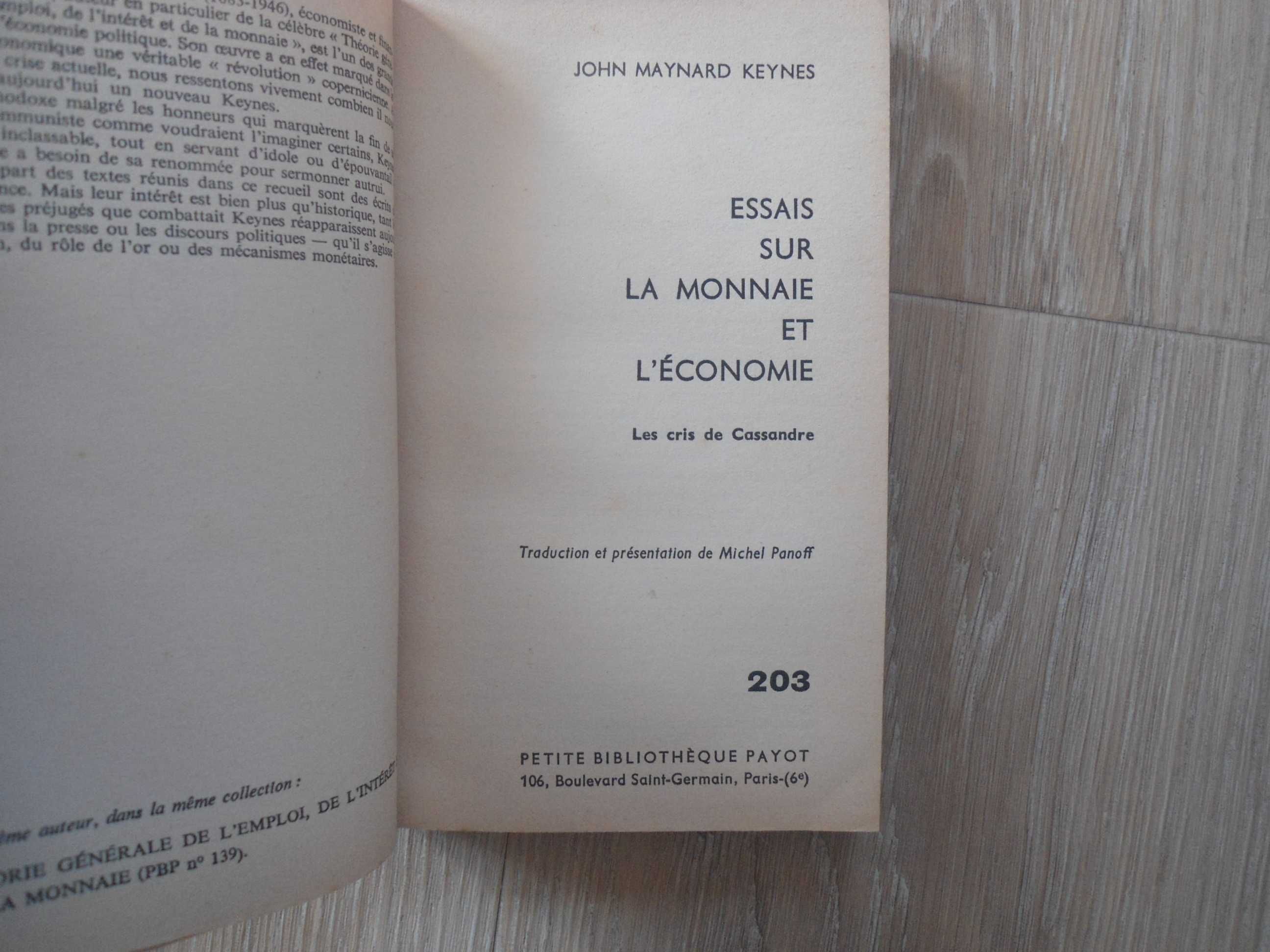 Essais sur la monnaie et l'économie por J M Keynes