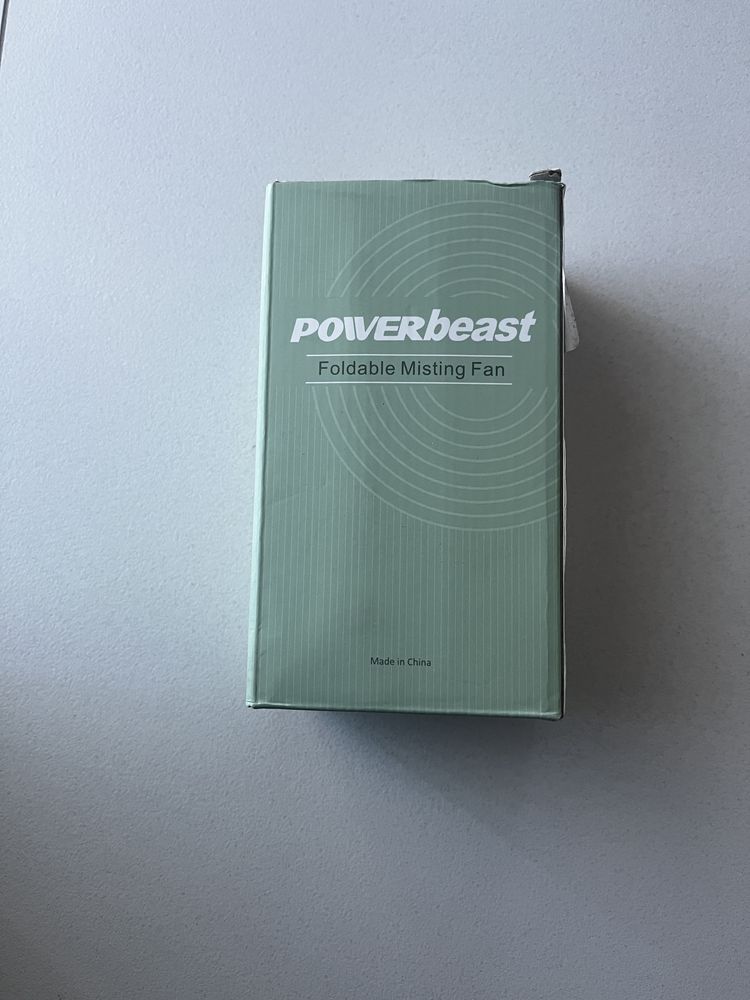 Wiatrak zmgiełką POWERbeast Wentylator reczny zielony Mocny