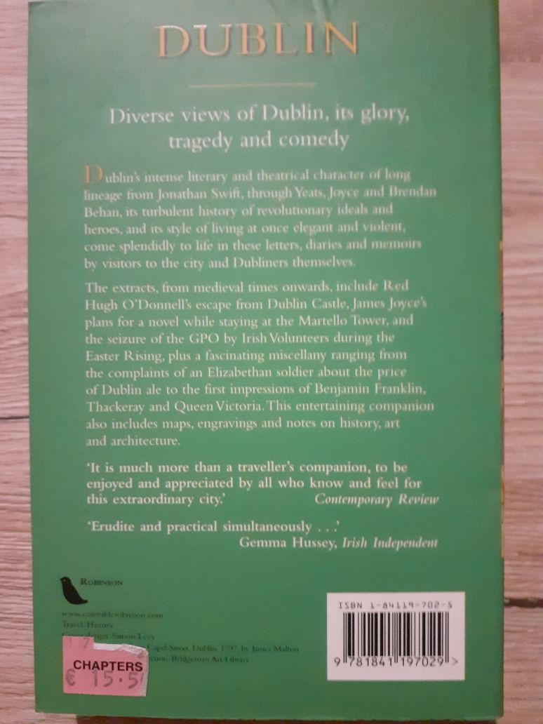 "A Traveller's Companion to Dublin" , Thomas & Valerie Pakenham,