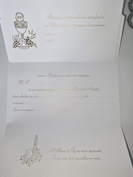 Zaproszenie na komunię