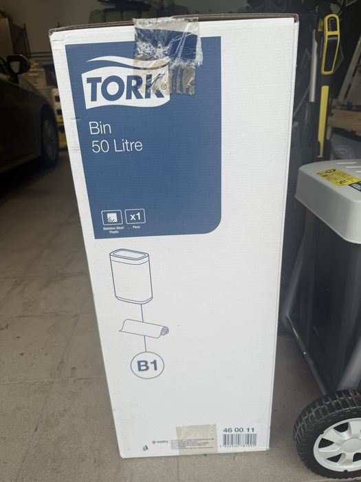 Nowy kosz na smieci 50 litrów stalowy Tork, ostatnia sztuka