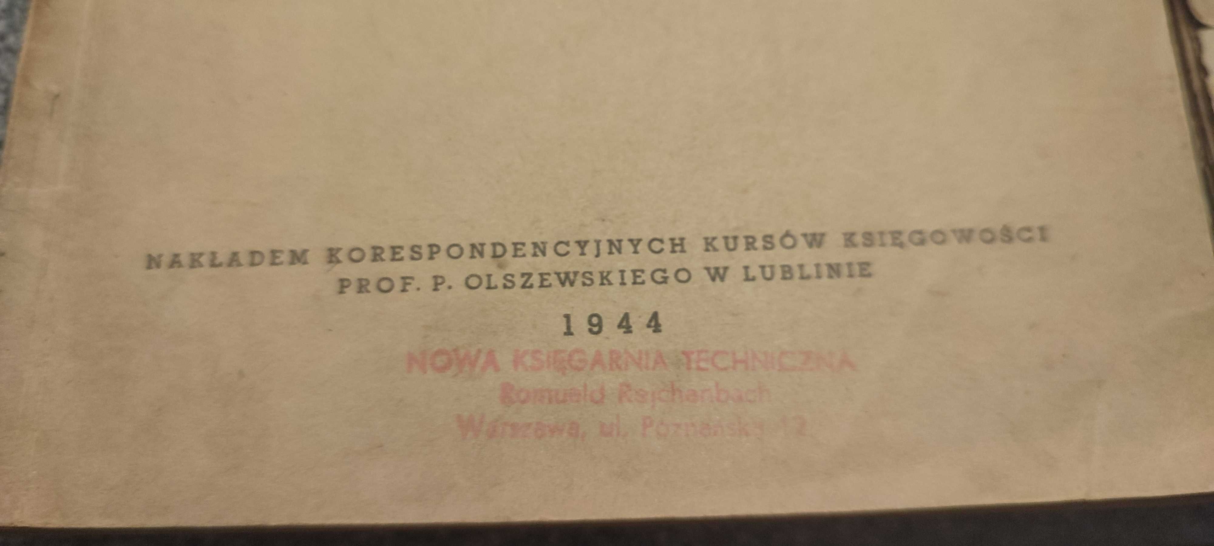 Dwie Stare książki "Księgowość " i Samouczek Tańca 1914 i 1944