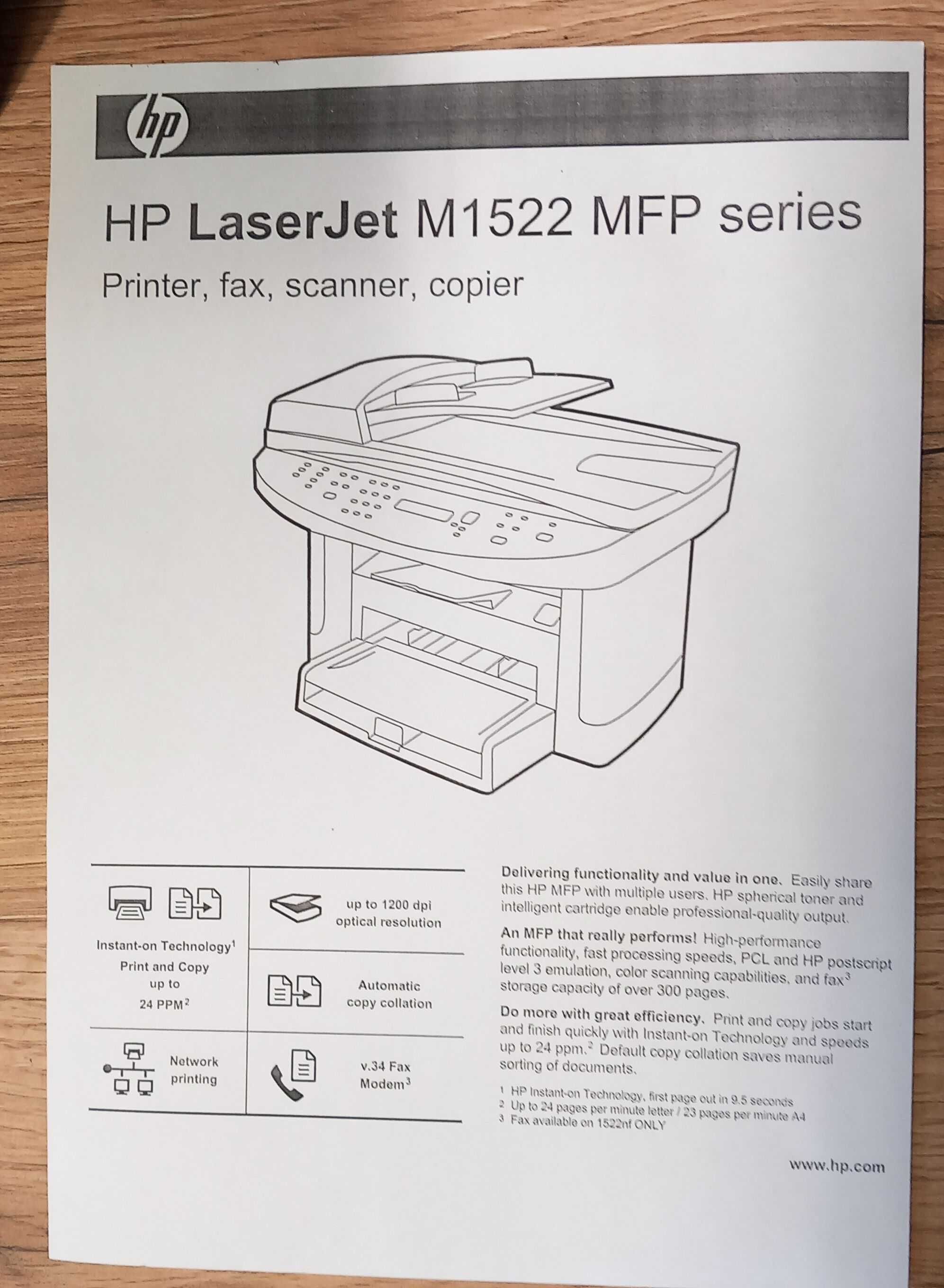 Drukarka laserowa Kopiarka Skaner HP M1522n MFP