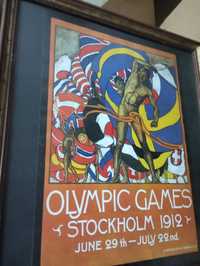 Quadro antigo Jogos Olímpicos Estocolmo 1912
