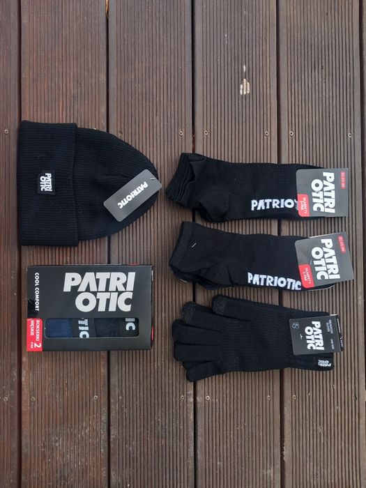 Patriotic Bokserki Skarpety Czapka Rękawice L