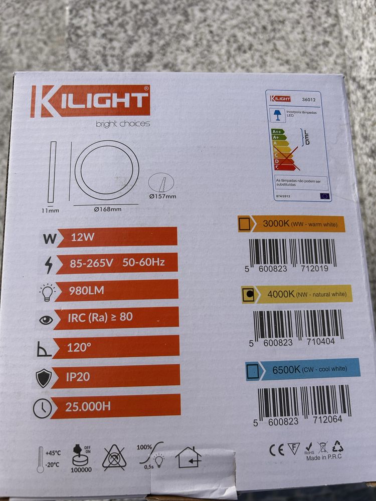 Painel led 12w novo