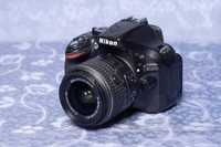 Lustrzanka Nikon D5200 + obiektyw, dwie baterie, ZESTAW KOMPLET KARTON