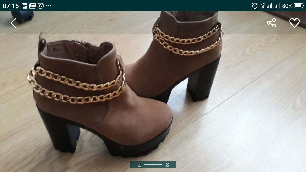 Botins camelo novos