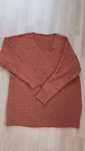 Uni sweter rudy ceglasty made in Italy