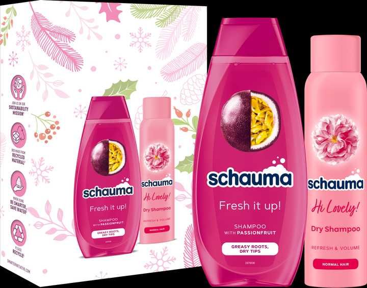 Набор подарочный schauma шампунь+сухой шампунь fresh it up refresh&