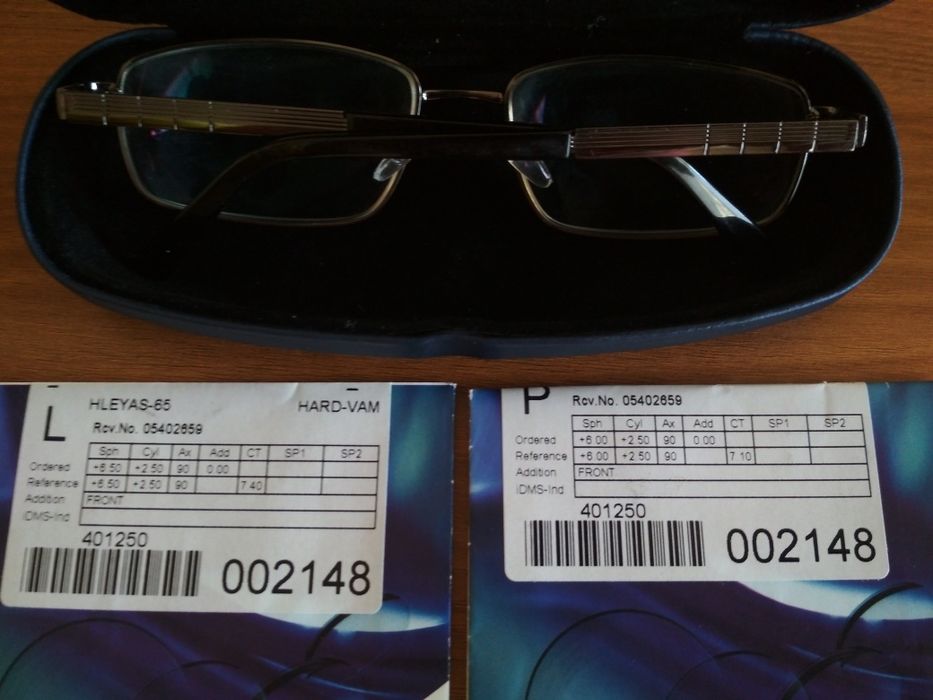 Nowe okulary korekcyjne do bliży L +6.5, P +6.0