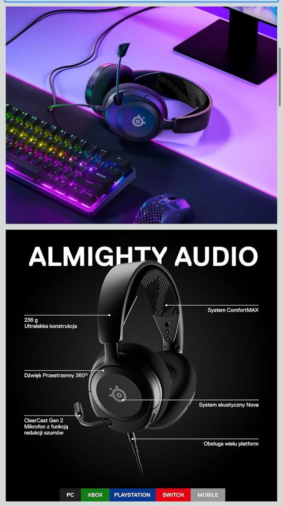 SteelSeries Arctis Nova 1 - Gamingowy zestaw