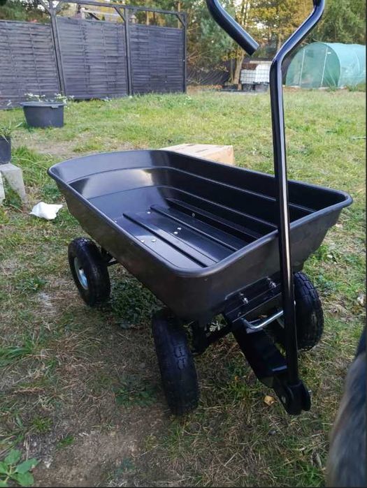 NOWY Wózek ogrodowy transportowy taczka wywrotka przyczepka 3w1 300kg
