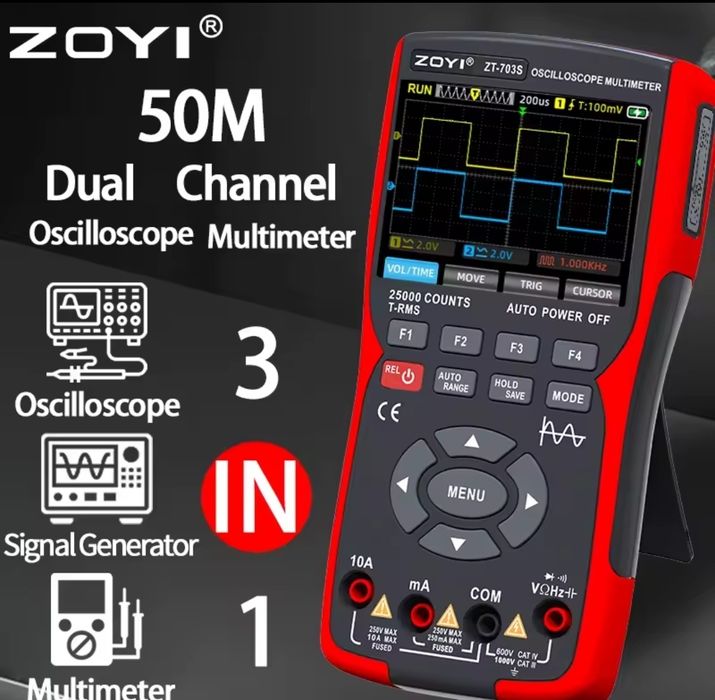 ZOYI ZT-703S 3 в 1 осцилограф-мультіметр-генератор
