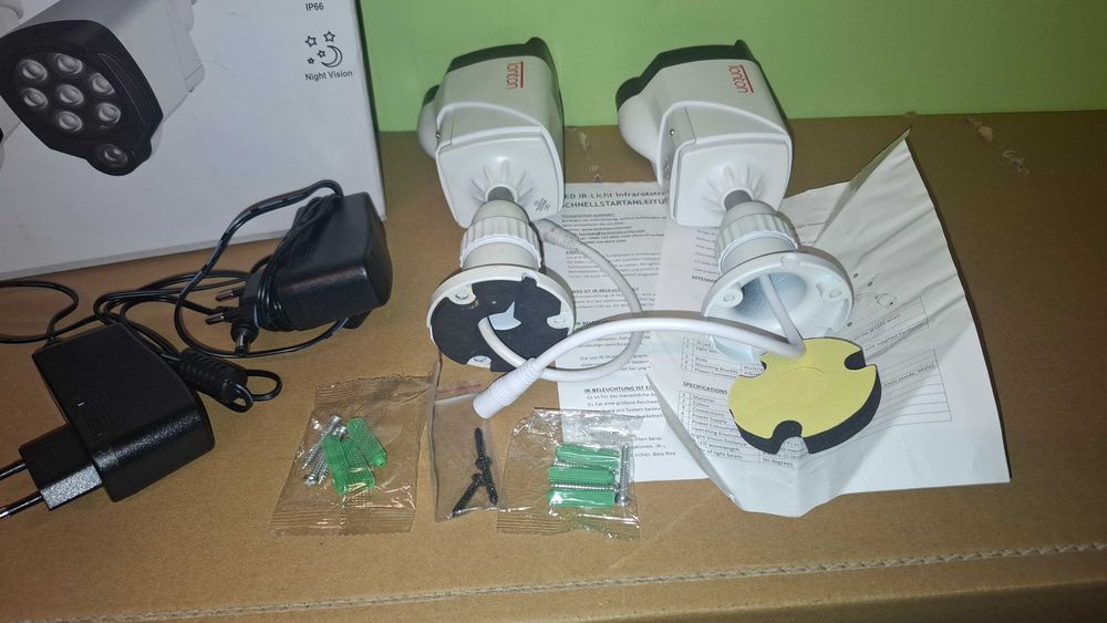 Zestaw 2x Kamera do Monitoringu TonTon 1PL-2019C z Podświetleniem LED