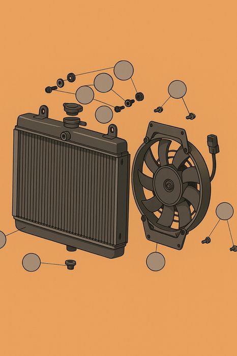 Радіатор в зборі/окремо на SEGWAY AT5L/AT6L/AT10L