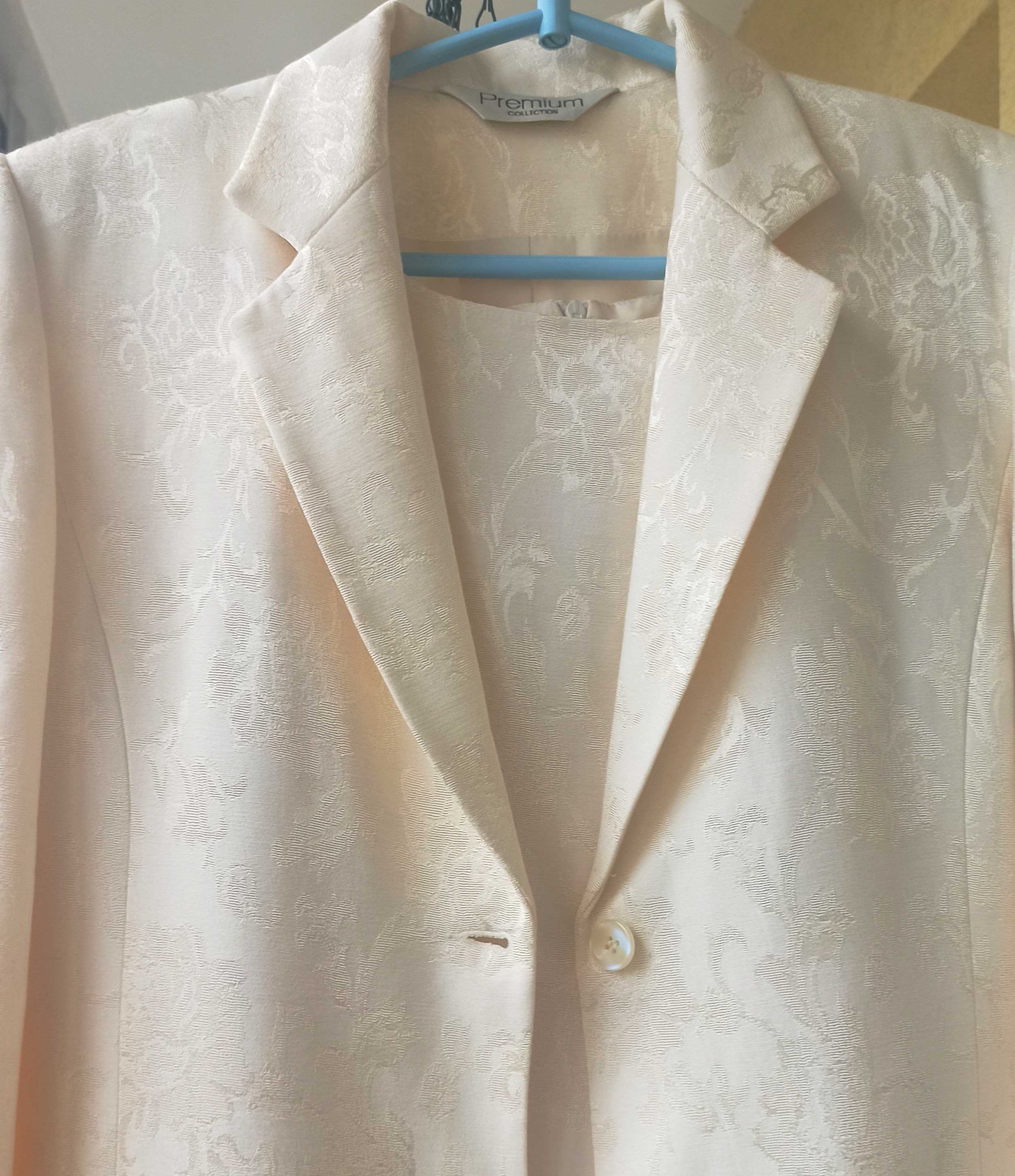 Elegancki komplet  z dodatkiem wiskozy  marynarka z sukienką Vintage