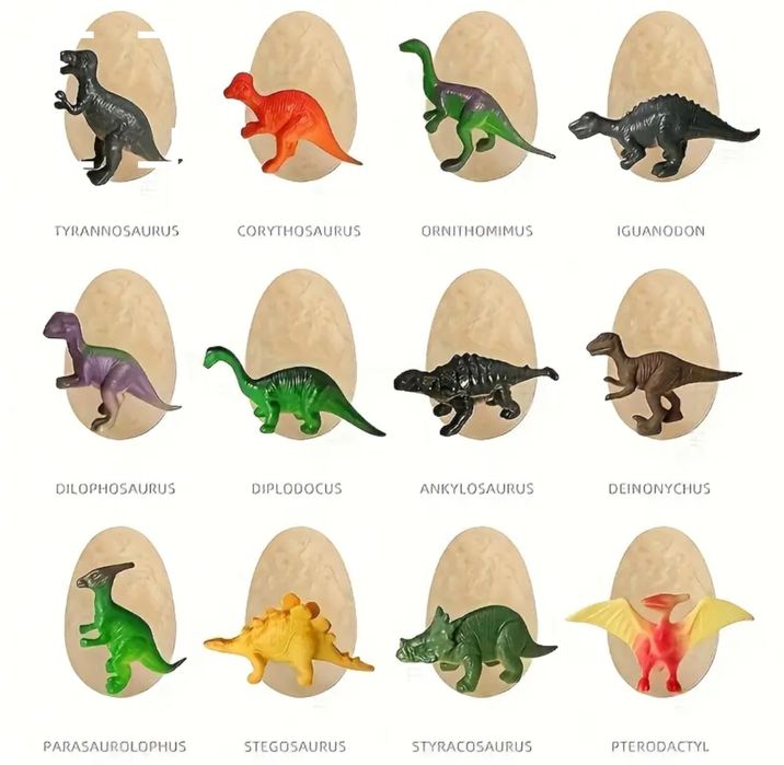 Дитячий набір археолога - 12 яєць з динозаврами