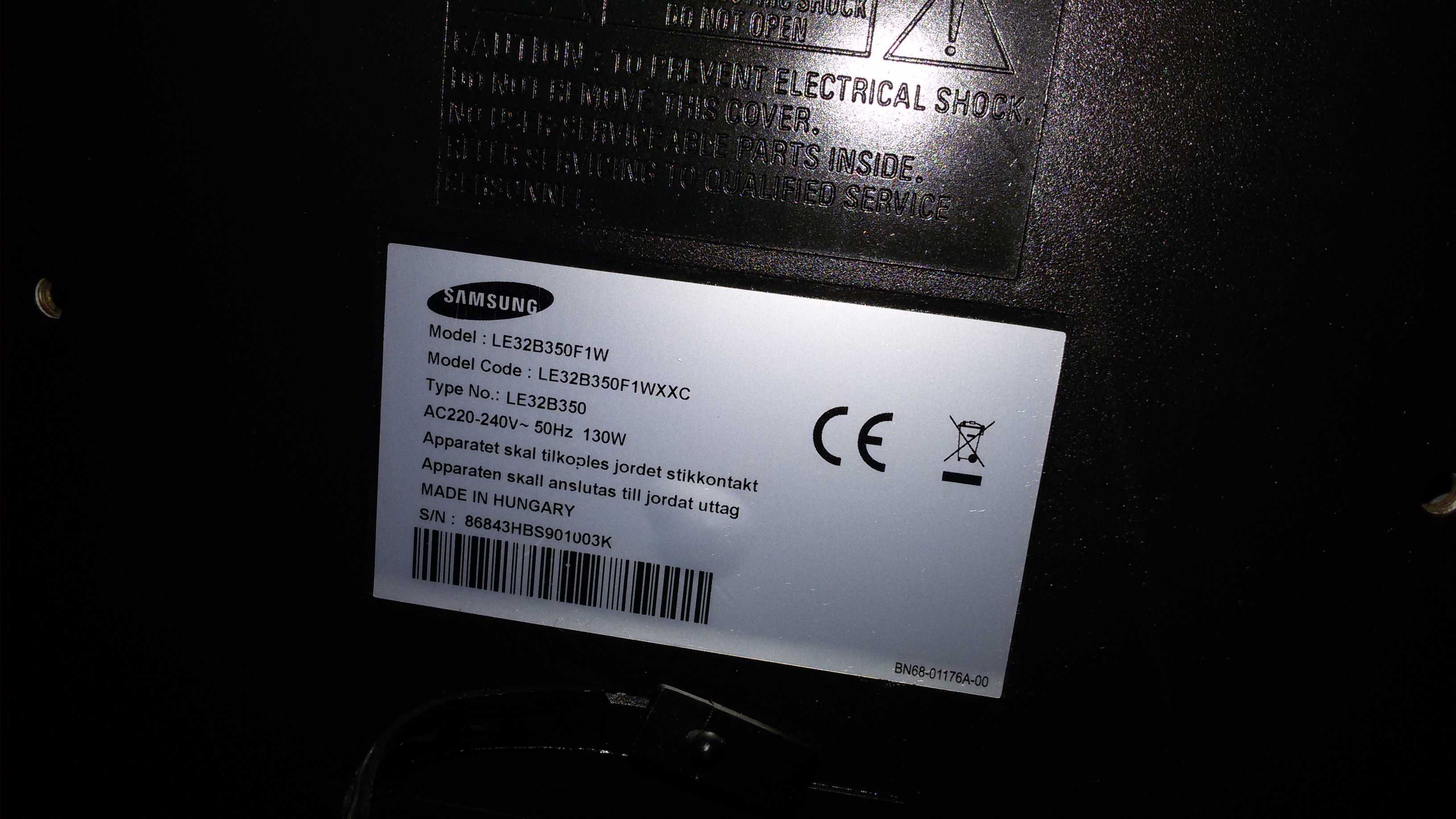 tv lcd samsung le32b350f1w  32polg