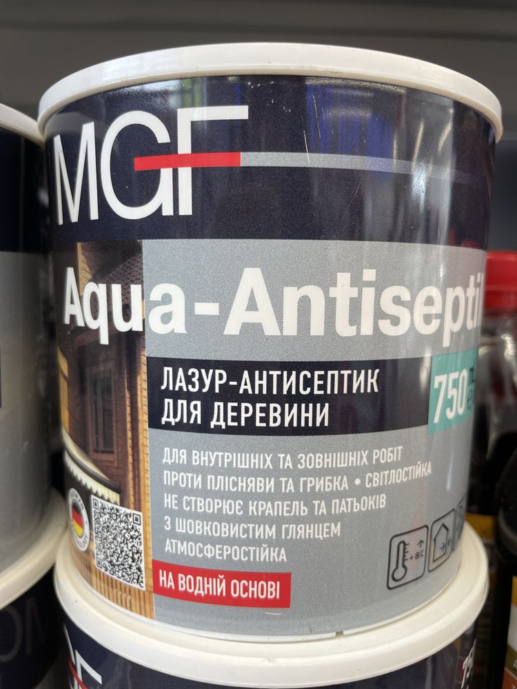 Лазур-антисептик для деревини MGF Aqua-Antiseptik 750мл