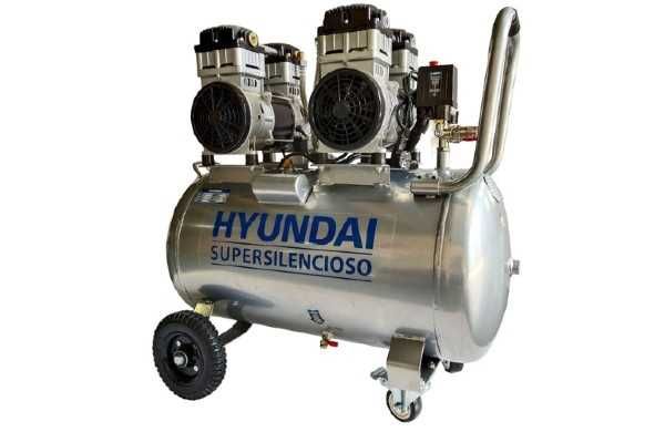 Compressor Silencioso Isento De Óleo 100L Hyundai HYAC100-3S