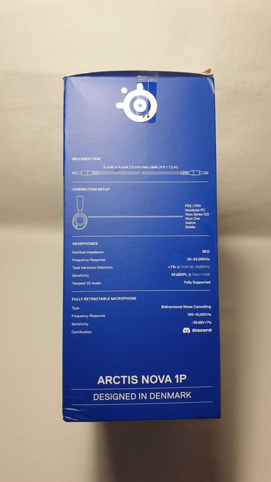 Słuchawki nauszne Steelseries Arctis Nova 1P- stan IDEALNY.