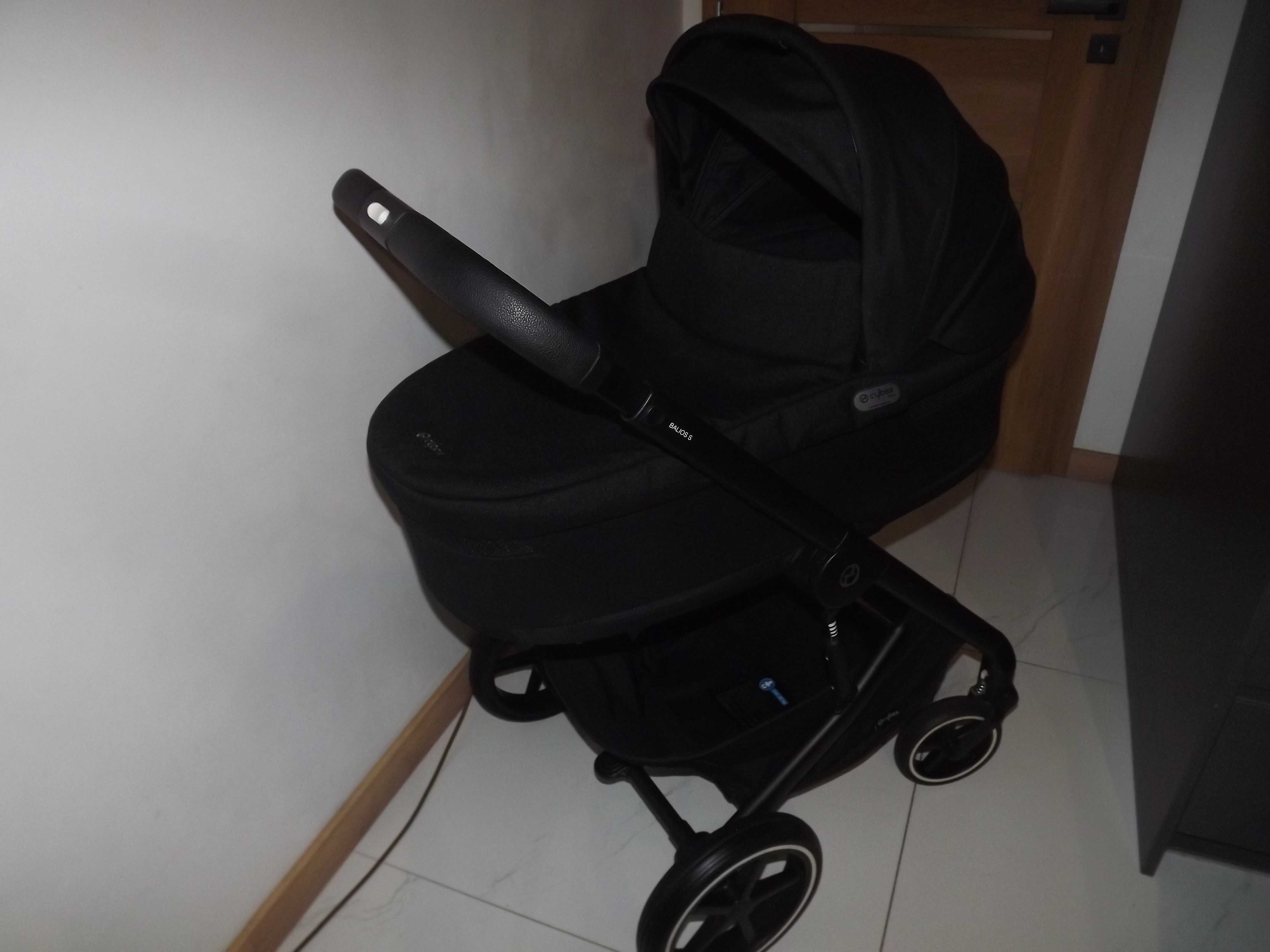 Cybex balios s lux 2.0 Moon black 3w1 Nowa tapicerka ,koła ,koszyk