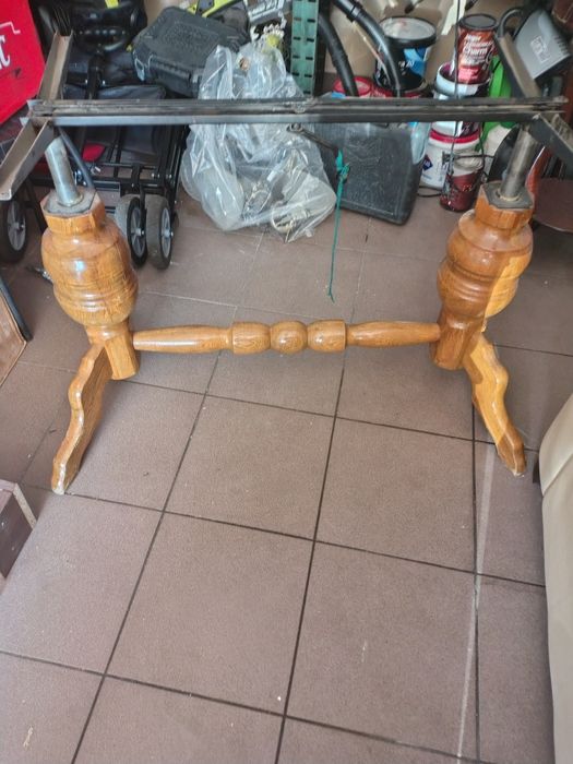 Dębowe nogi z mechanizmem regulacji wysokości  ławy/ stołu