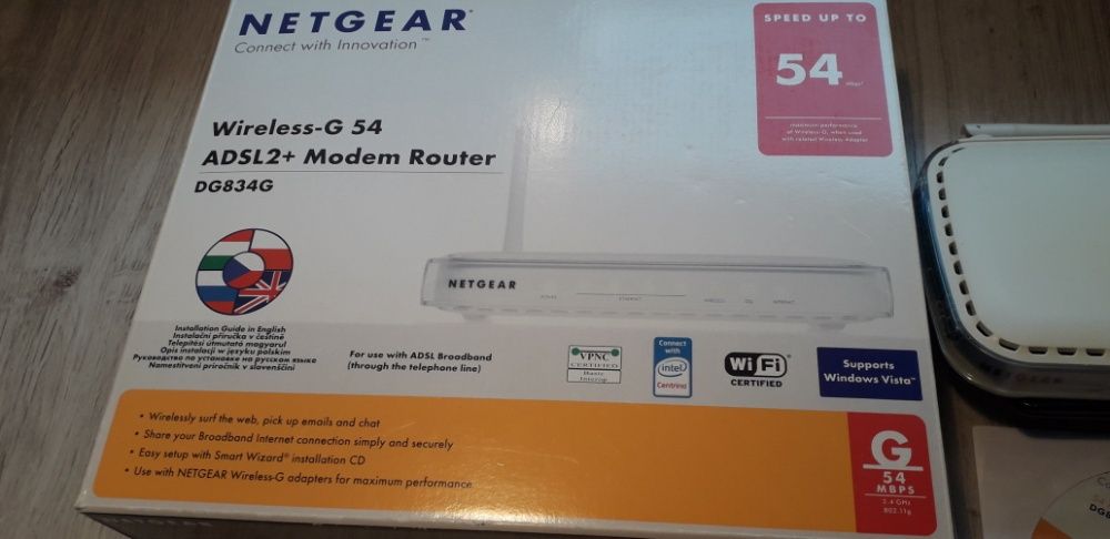 Router z modemem WiFi Netgear Wireless-G 54