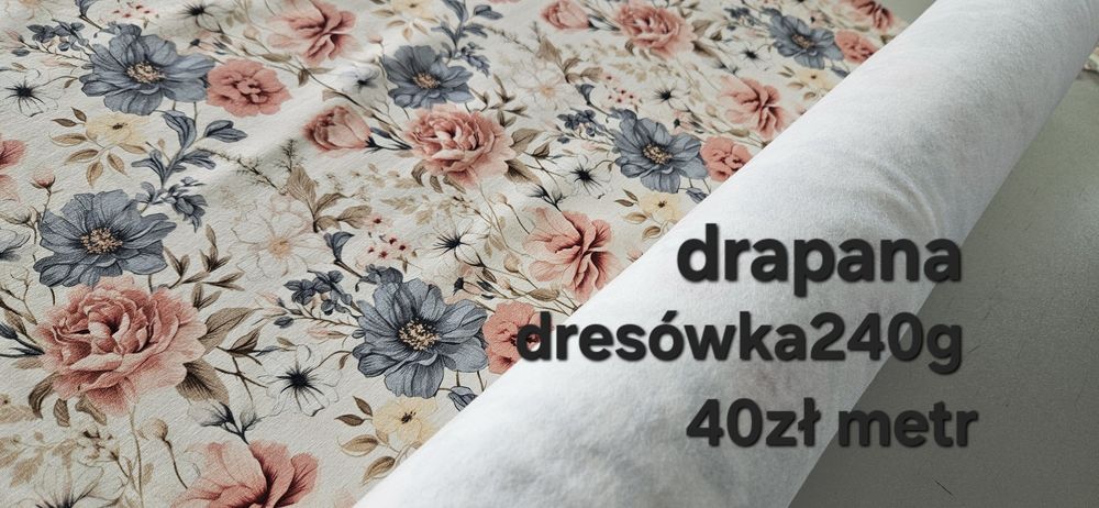 Sprzedam  2 metry  dzianiny dres