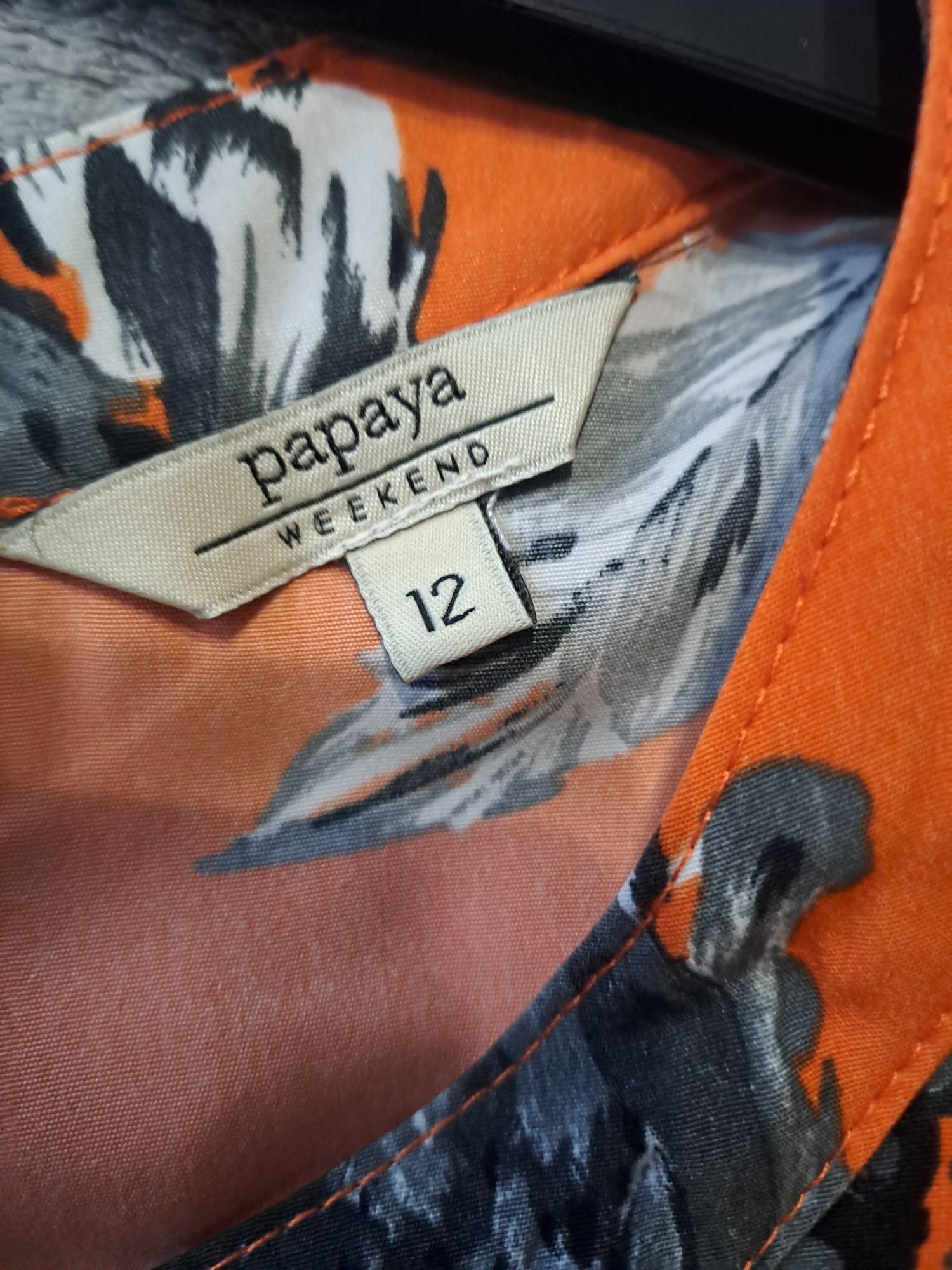 Świetna sukienka w kwiaty prosty krój rozmiar 40