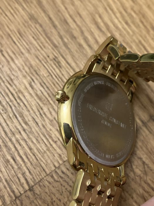 Zegarek złoty PVD Frederique Constant FC-220V5S5B slimline