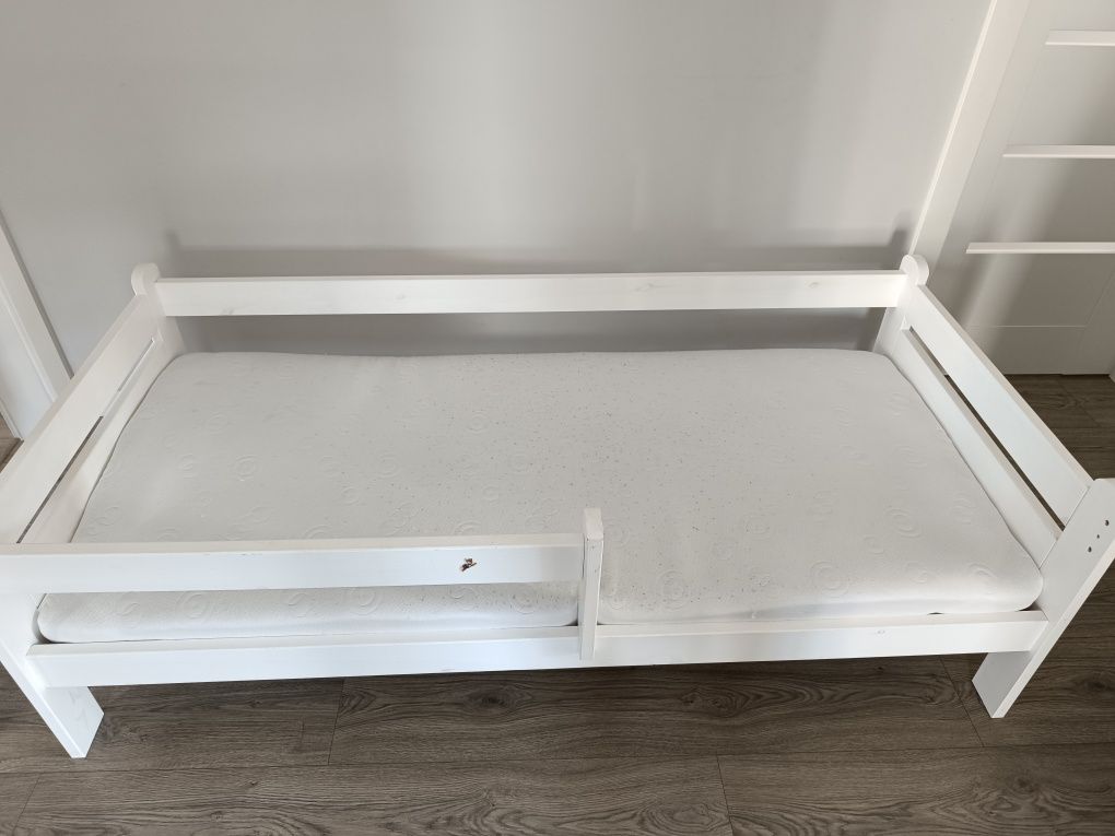 Łóżko białe 80x180 materac