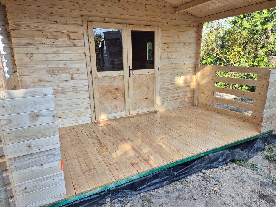 dostępny od ZARAZ SOLIDNY domek letniskowy + TARAS na ROD* 6x4*24 m2