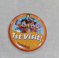 Duża kolekcjonerska stara przypinka Disneyland Mickey Minnie unikat