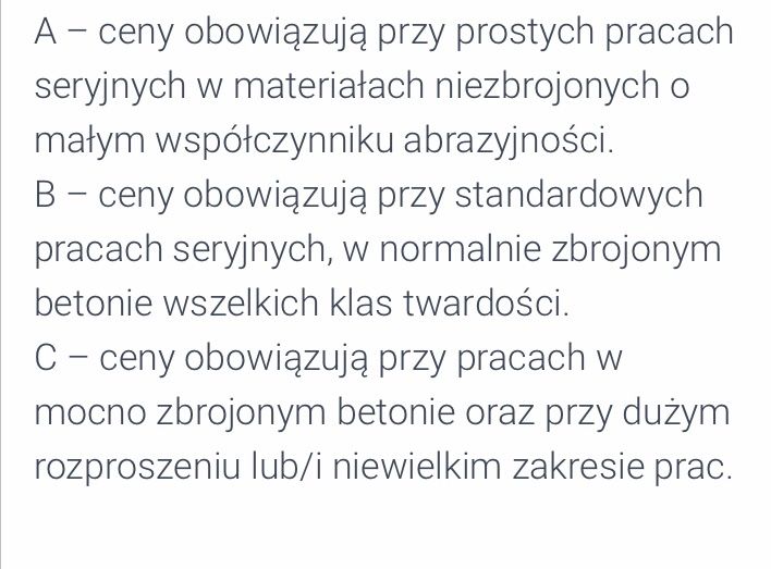 Wiercenie otworów na mokro/sucho technika diamentowa odwierty, beton