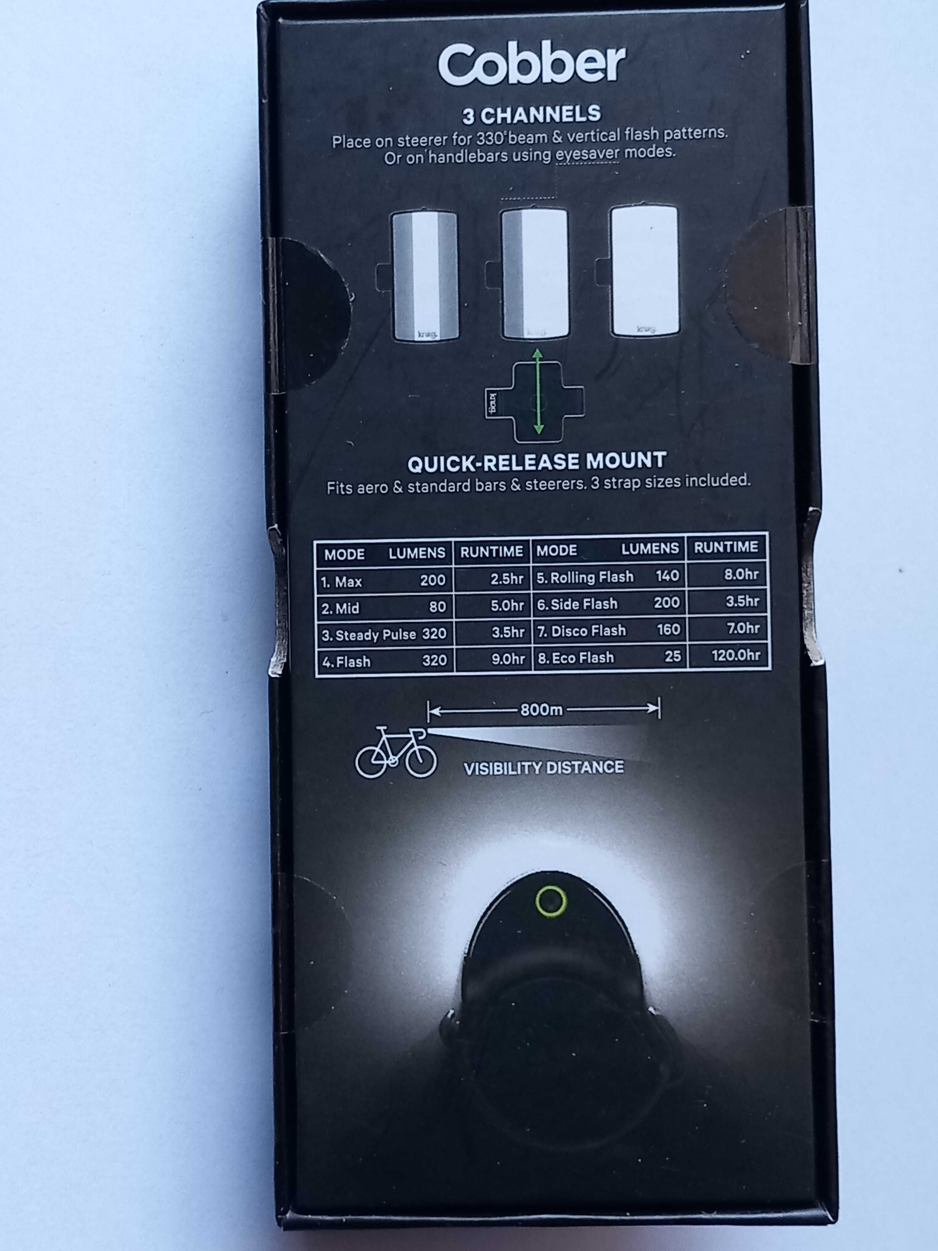 Lampka rowerowa przednia Knog Cobber Mid Front nowa