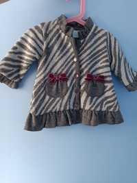 Sweterek płaszczyk dla dziewczynki merino