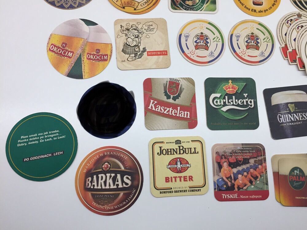 Podkladki podstawki do piwa kolekcja
