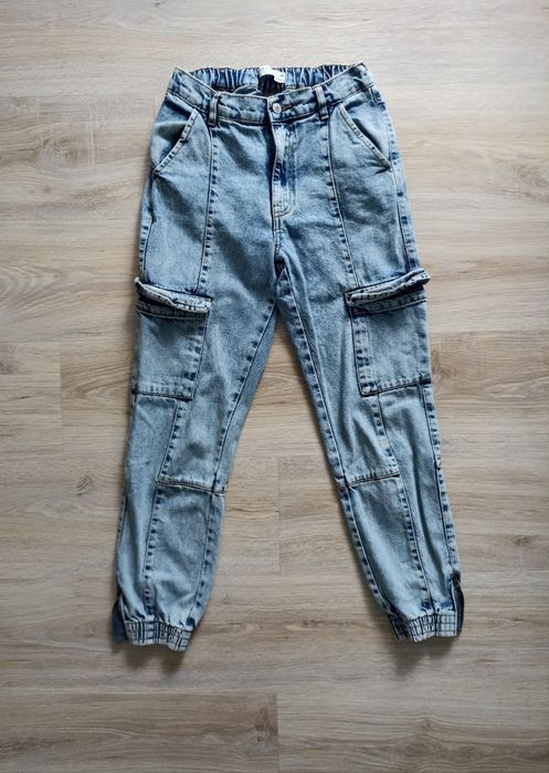 Spodnie jeansy kieszenie bojowki r. 34/XS House