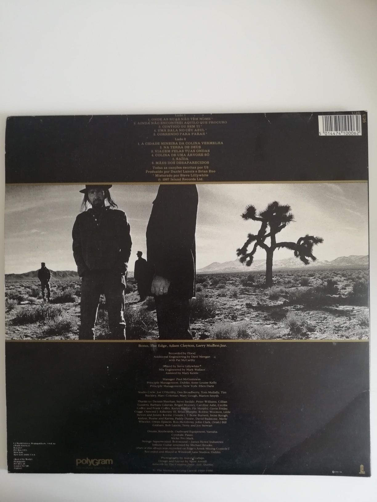 U2 LP Disco vinil "A Árvore de Joshua"