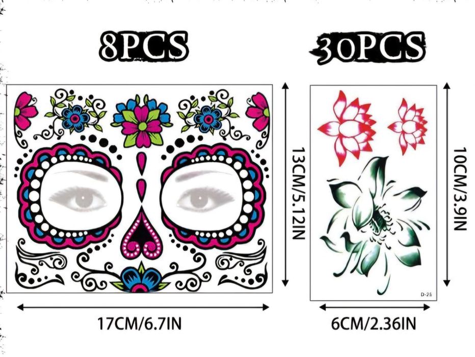 Tatuaże tymczasowe - halloween i inne