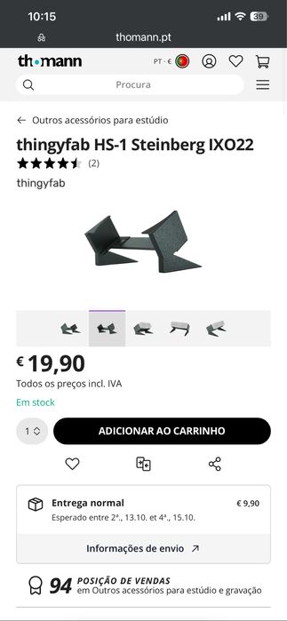 Interface Audio Steinberg IXO12 com stand versao exclusiva White