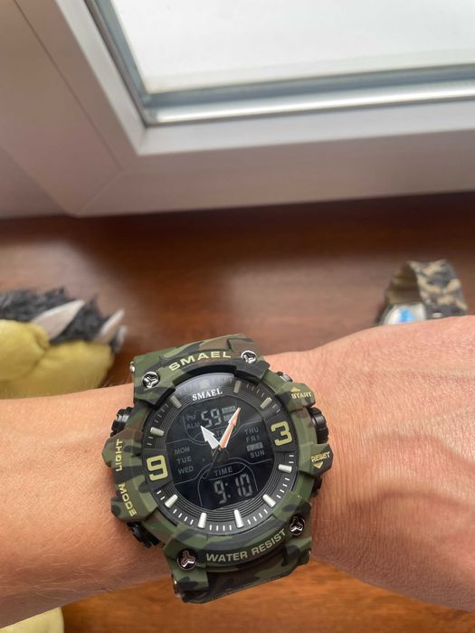 Годинник військово - спортивний SMAEL 8049B Original Вологозах. 5 бар