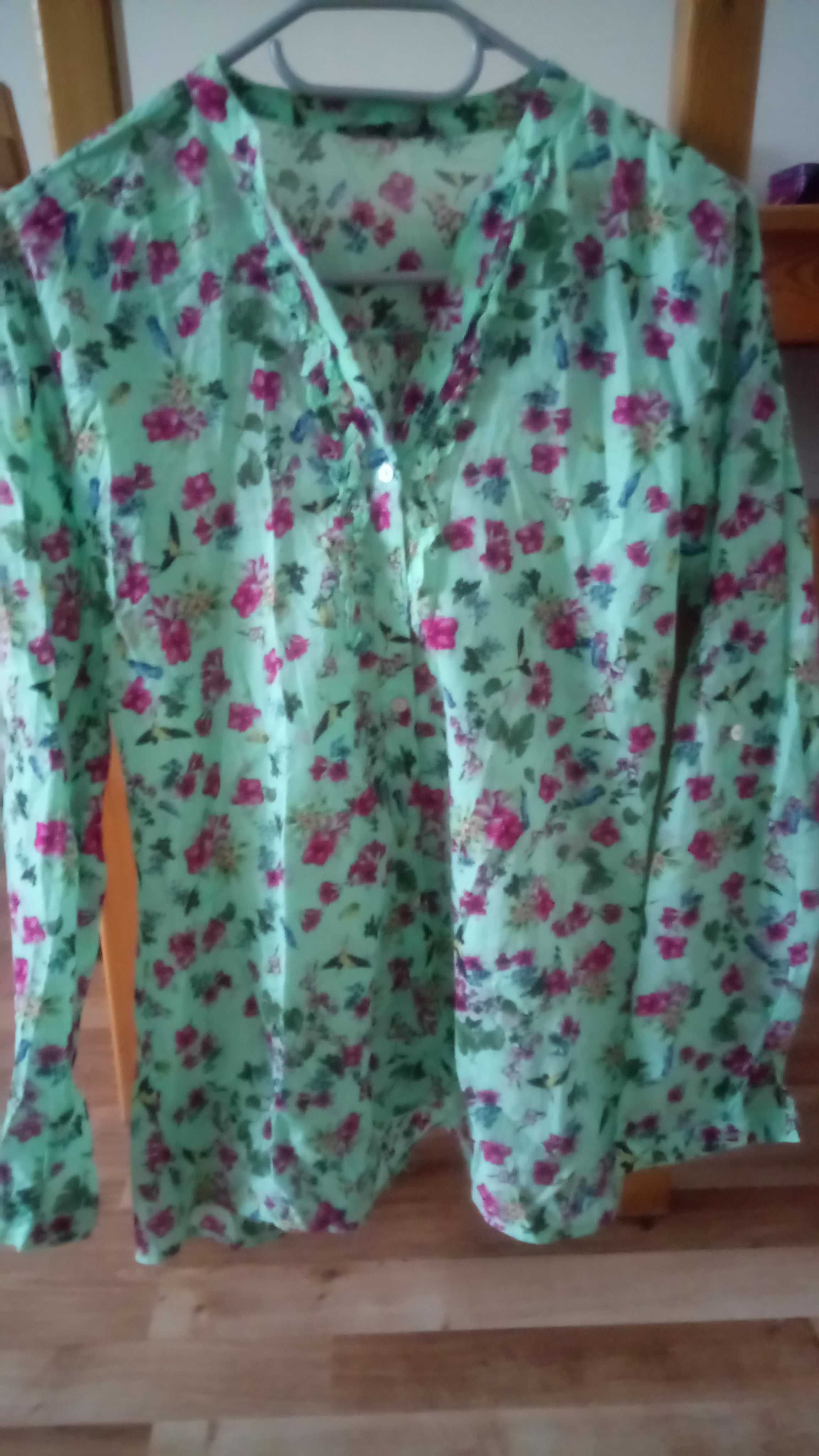 Bluzka koszulowa w kwiaty roz. XS
