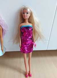 Lalka Barbie blond oryginalna disco impreza cekiny róż