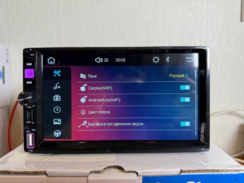 Автомагнитола 7"Carplay/Android Auto+Камера Заднего Вида+Кнопки на Рул