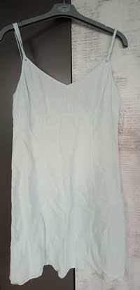 Błękitna sukienka na ramiączkach, letnia, H&M, rozmiar 42