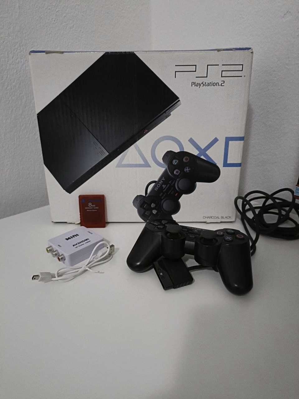 PlayStation 2 Slim + Jogos + Acessórios (Preço Negociável)