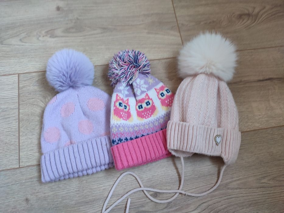 Czapki zimowe dla dziewczynki